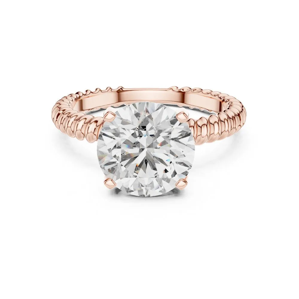 Orynio ORYNIO Aurelia Textured Solitaire Ring in 925 Sterling Silver 92.5 silver jewellery
