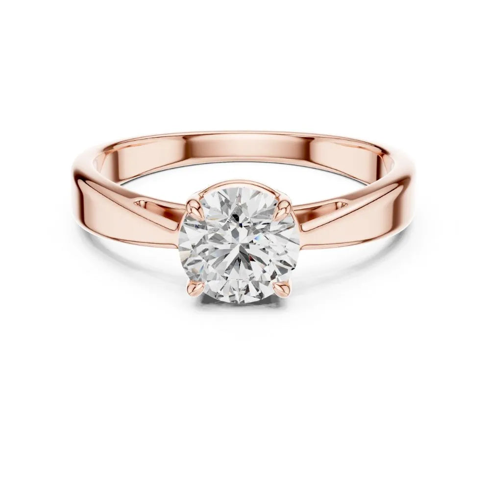 Twisted Solitaire Ring in 925 Sterling Silver | ORYNIO