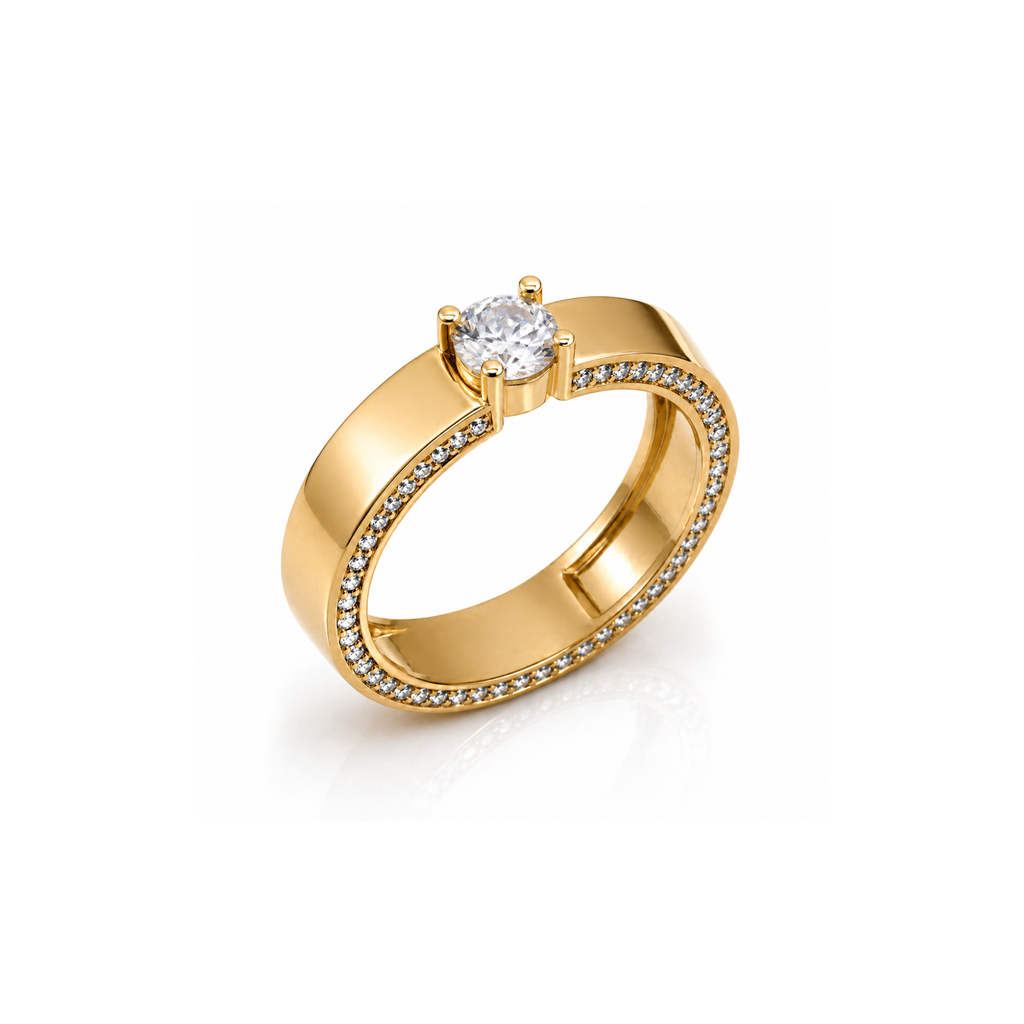 Classic Solitaire Band Ring