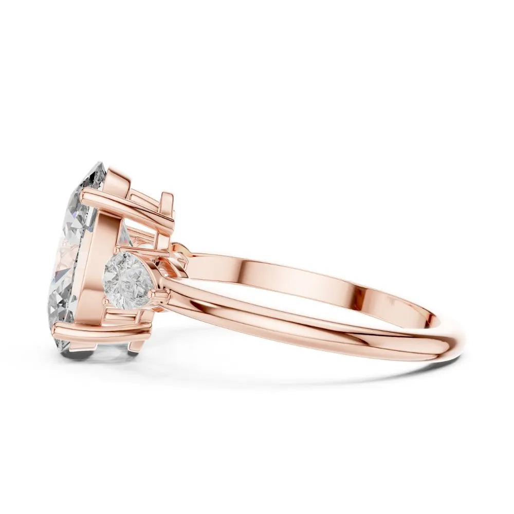 Orynio ORYNIO Elysian Oval Three-Stone Engagement Ring in 925 Sterling Silver 92.5 silver jewellery