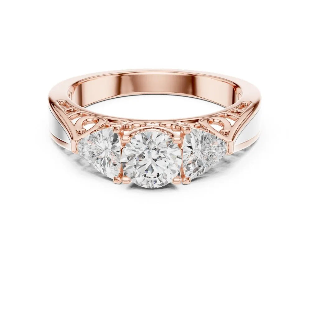 Orynio ORYNIO Heritage Three Stone Ring in 925 Sterling Silver 92.5 silver jewellery