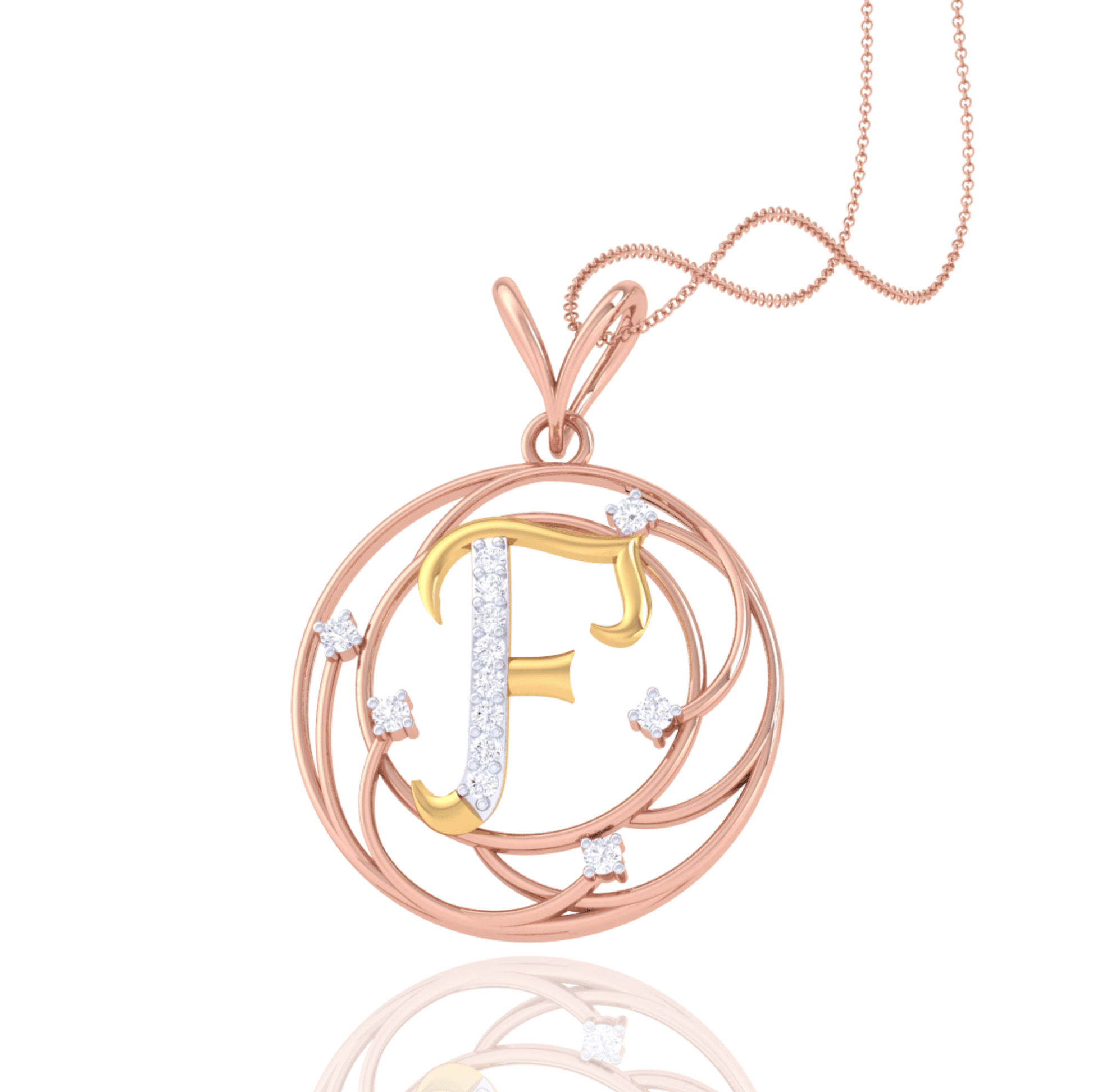 925 Silver A to Z Letters Women's Chain & Pendant