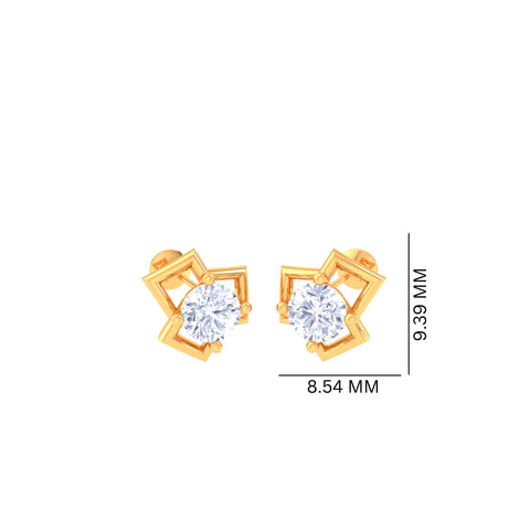 925 Silver Square Design Earrings for Women | Elegant & Stylish