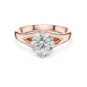 Modern Open Triangle Solitaire Ring in 925 Sterling Silver | ORYNIO