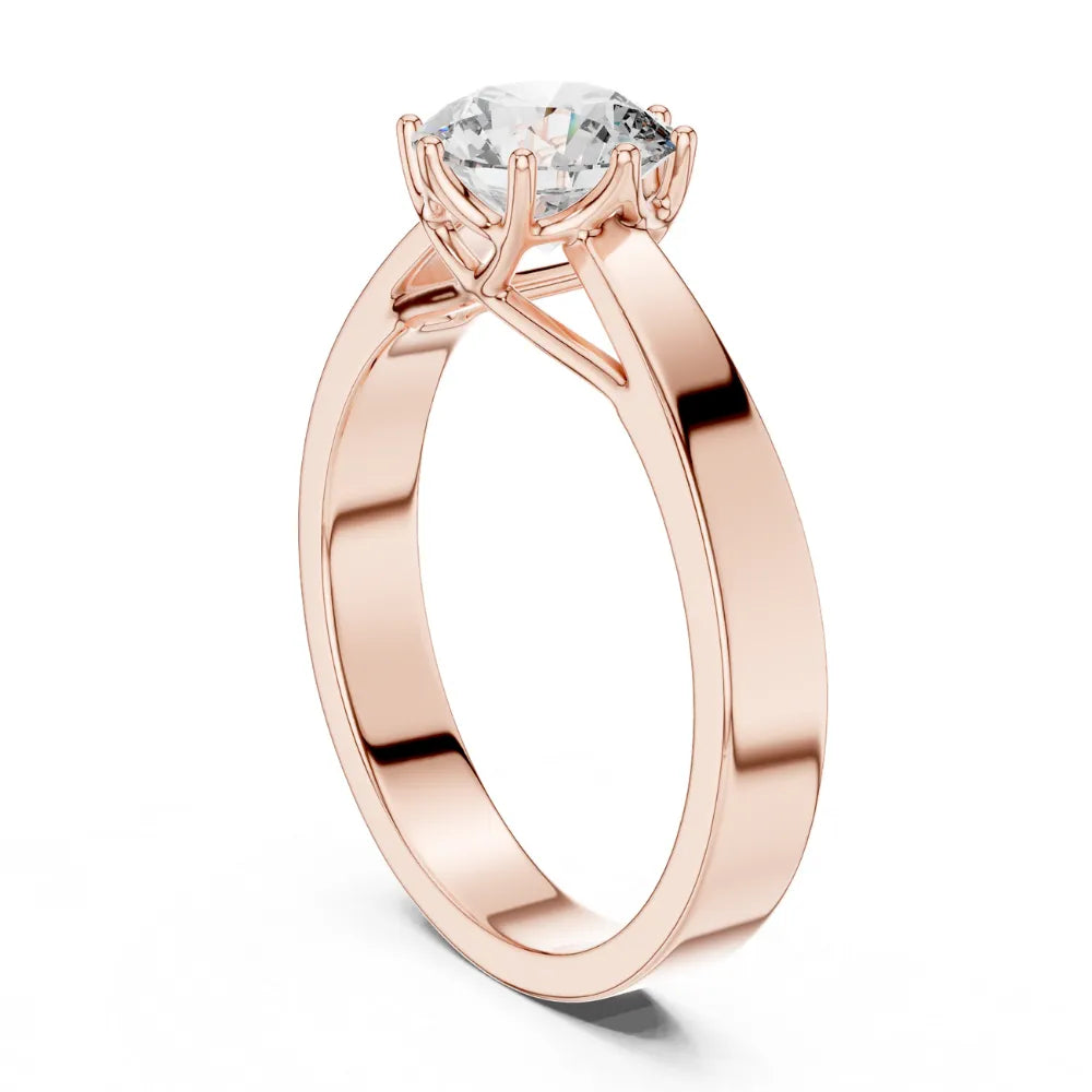 Classic Solitaire Engagement Ring in 925 Sterling Silver | ORYNIO