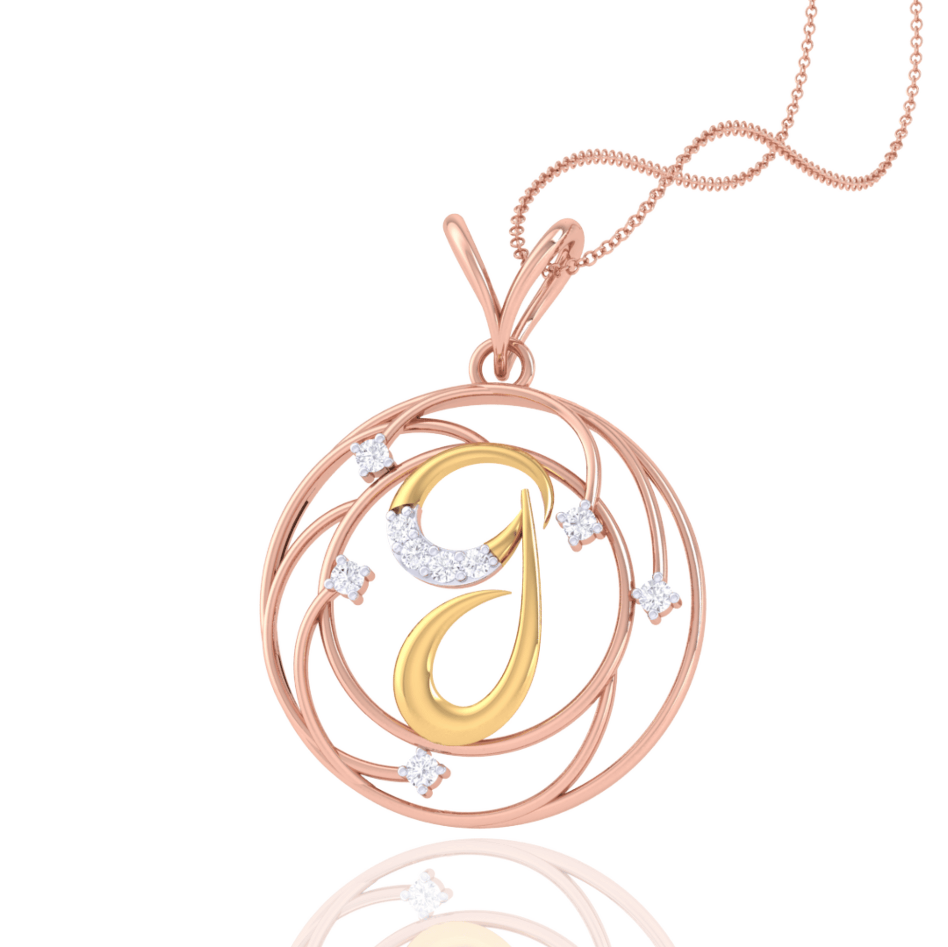 925 Silver A to Z Letters Women's Chain & Pendant