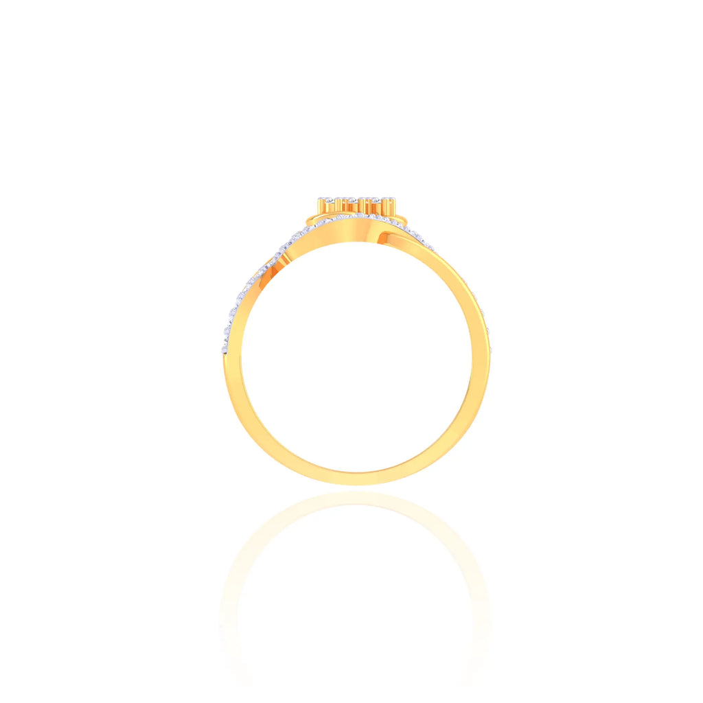 92.5 Sterling Silver Sparkling Twist Ring with CZ Stones
