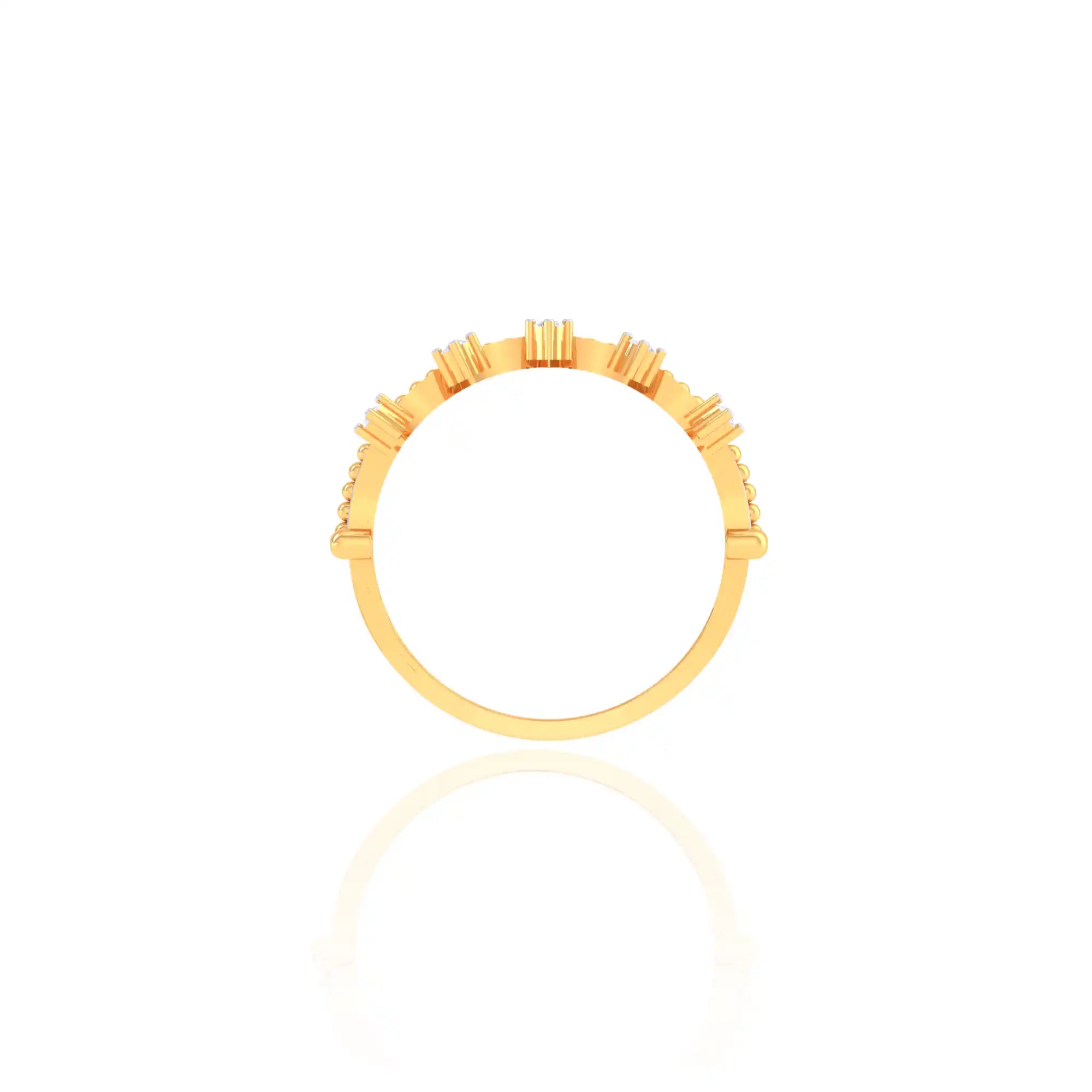 92.5 Sterling Silver Pave Crown Ring