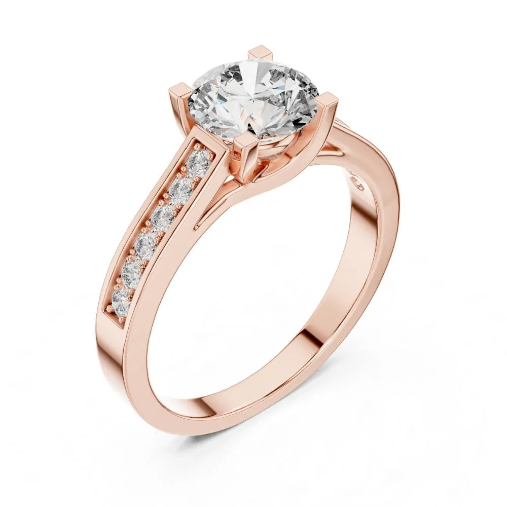 Orynio ORYNIO Lumina Channel Set Solitaire Ring in 925 Sterling Silver 92.5 silver jewellery