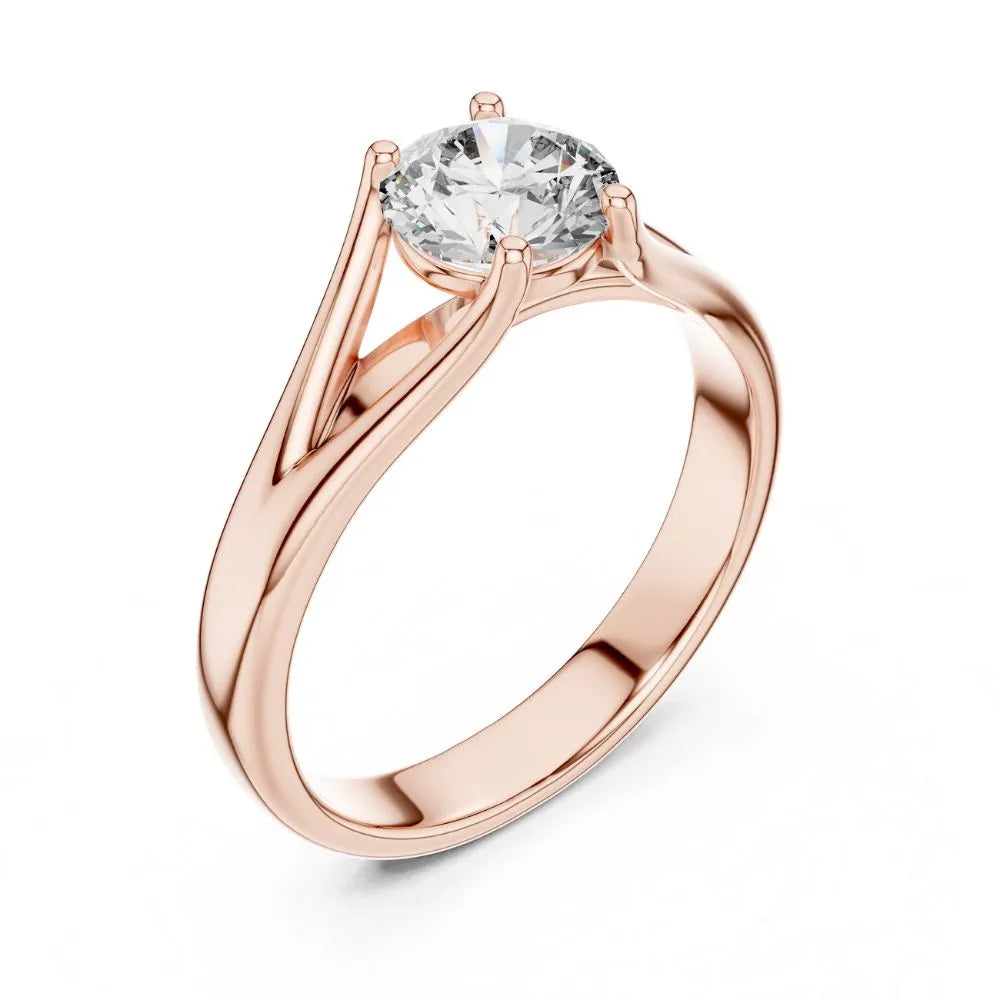 Modern Triangle Solitaire Ring in 925 Sterling Silver | ORYNIO