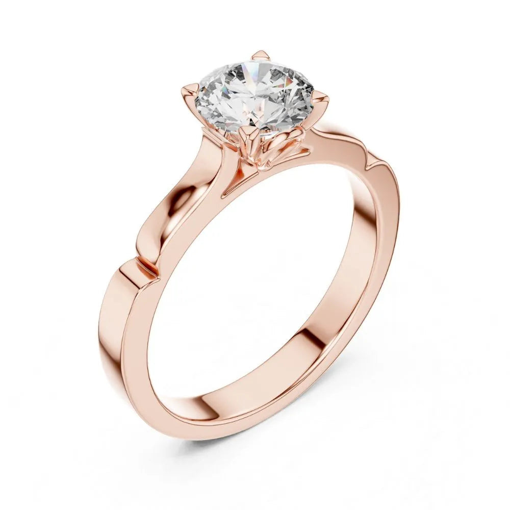 Modern Geometric Solitaire Ring in 925 Sterling Silver | ORYNIO
