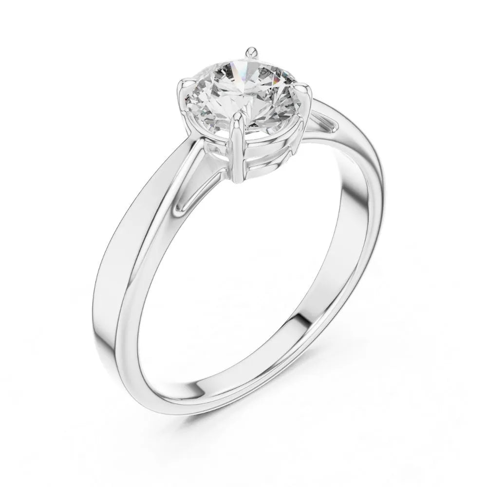 Twisted Solitaire Ring in 925 Sterling Silver | ORYNIO