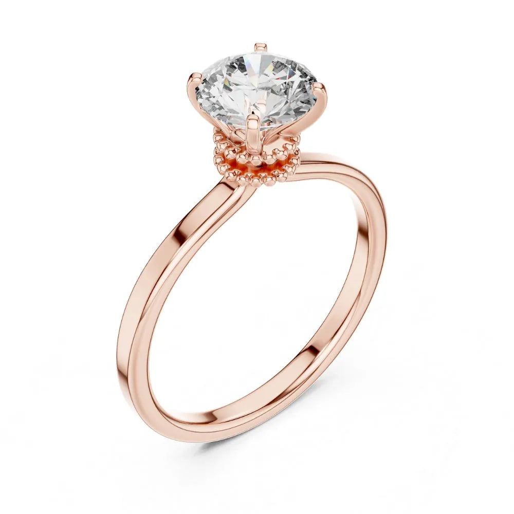Classic Crown Solitaire Ring in 925 Sterling Silver | ORYNIO