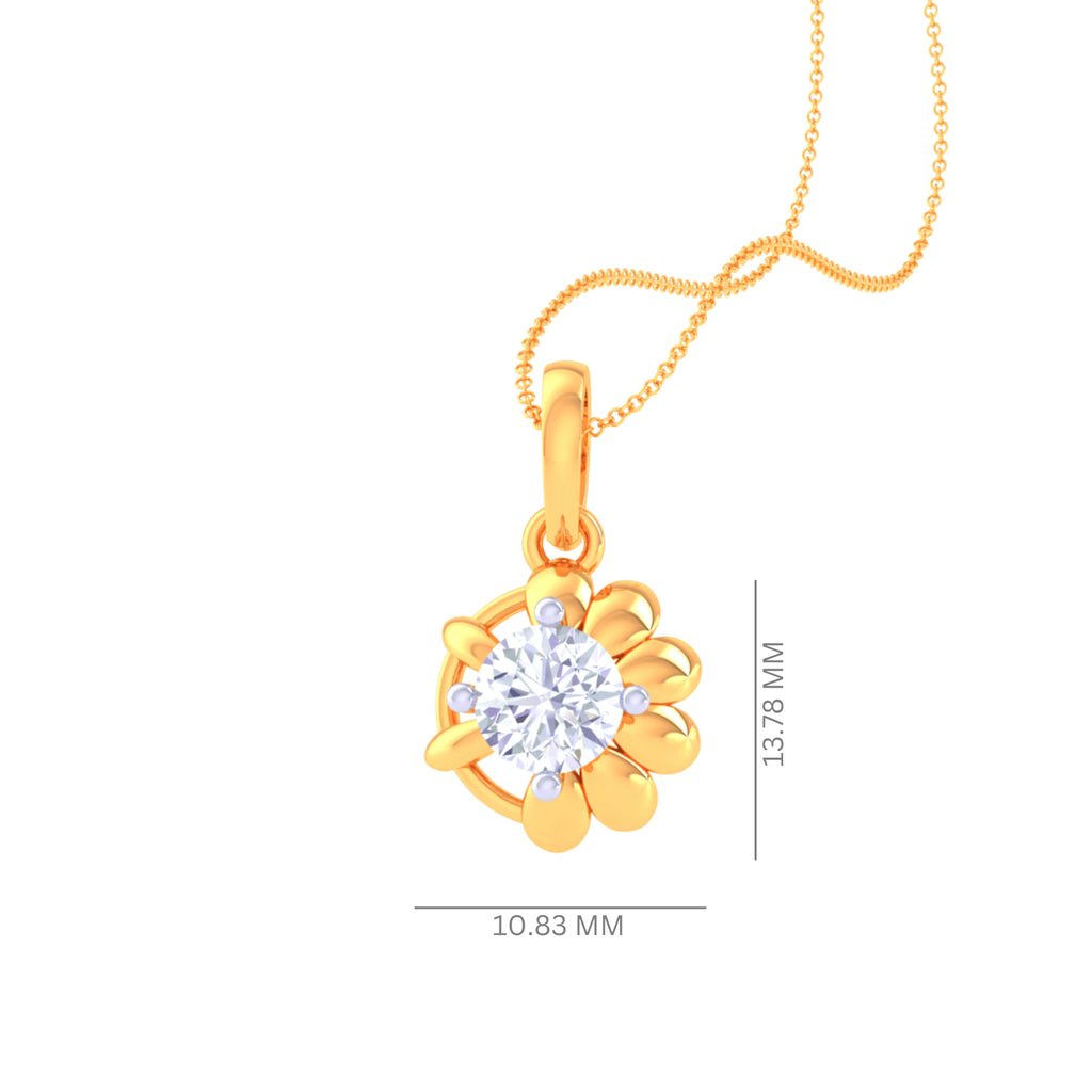 925 Silver Solitaire Pendant with Chain for Women | Elegant & Timeless Jewelry