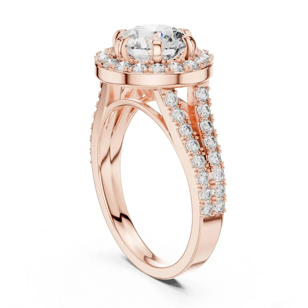 Orynio ORYNIO Celestia Split Halo Sterling Silver Engagement Ring 92.5 silver jewellery