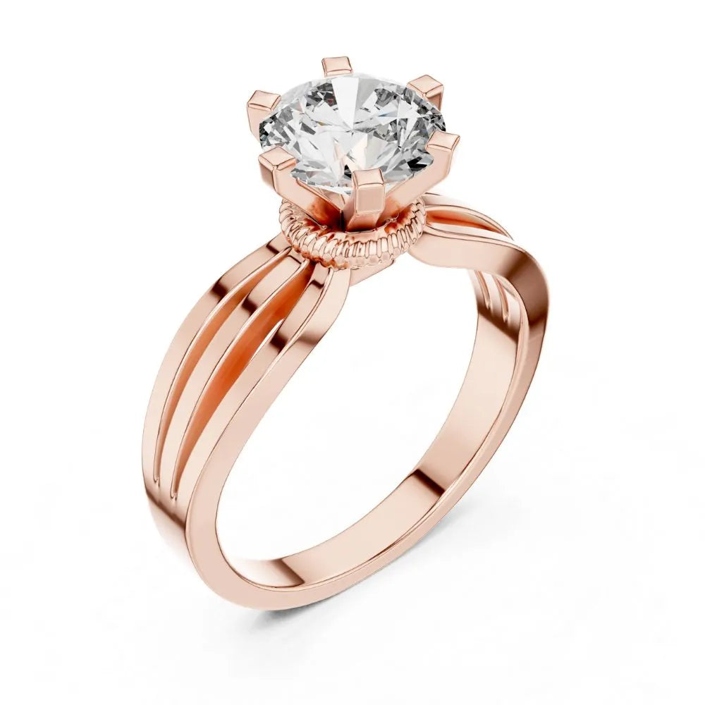 Orynio ORYNIO Aurora Triple Band Solitaire Ring in 925 Sterling Silver 92.5 silver jewellery