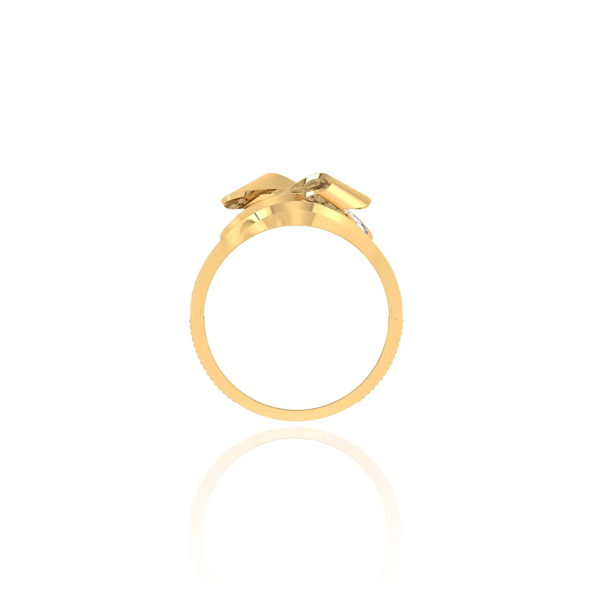 925 Silver Dual Tone Gold & Rose Gold Designer Ring for Women