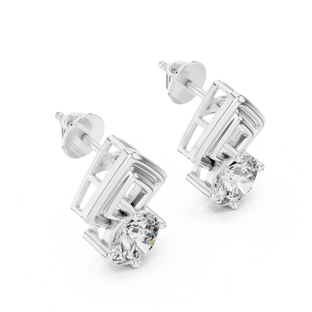 ORYNIO Élan Pear-Cut Solitaire Drop Stud Earrings