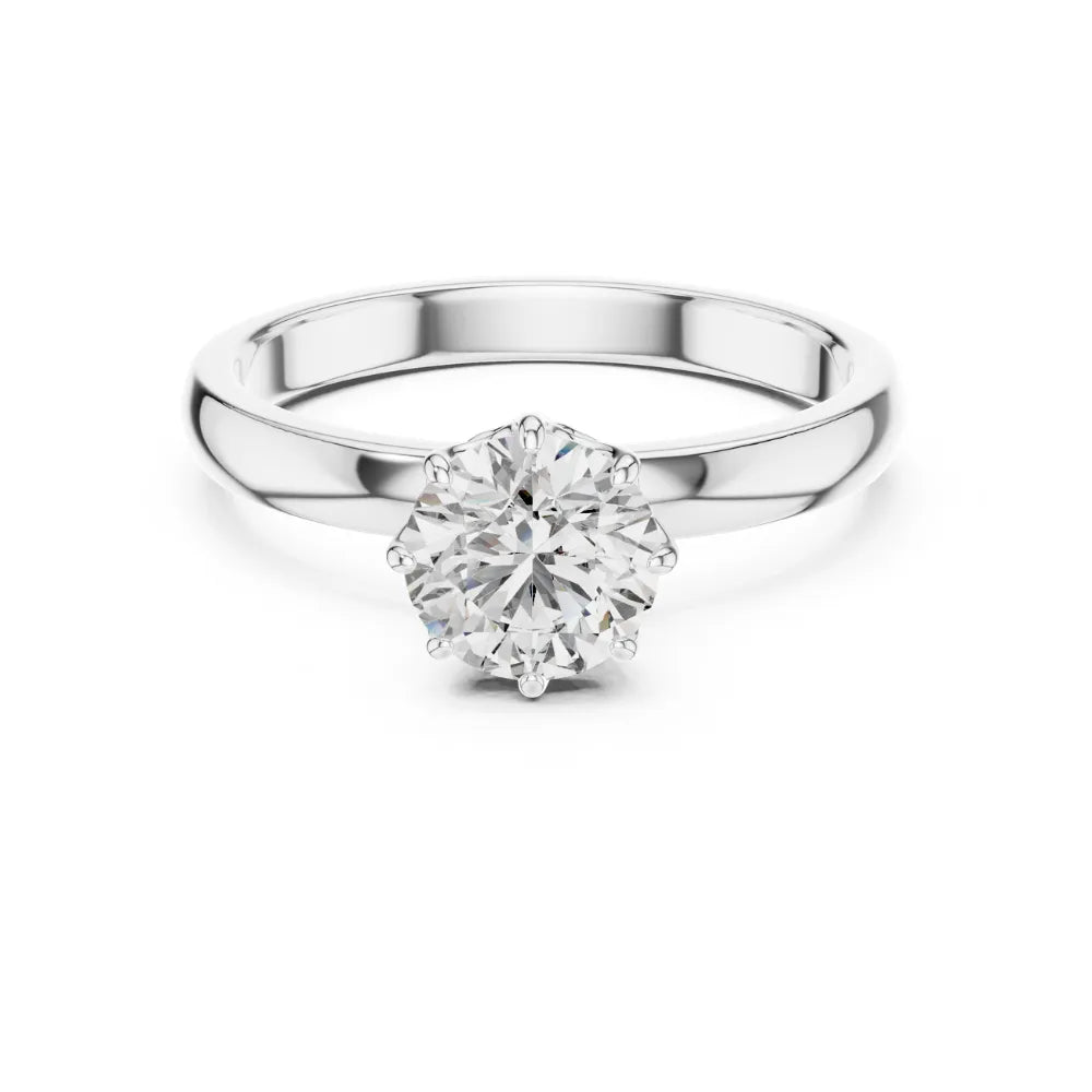Classic Solitaire Ring in 925 Sterling Silver | ORYNIO