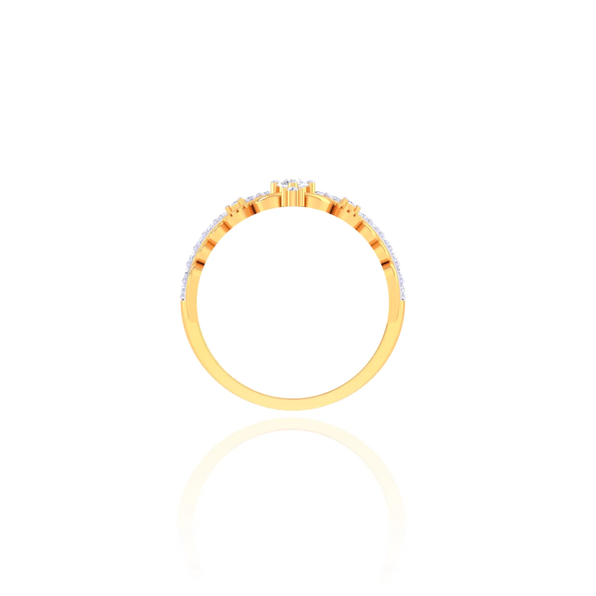 92.5 Sterling Silver Heart Tiara Ring 