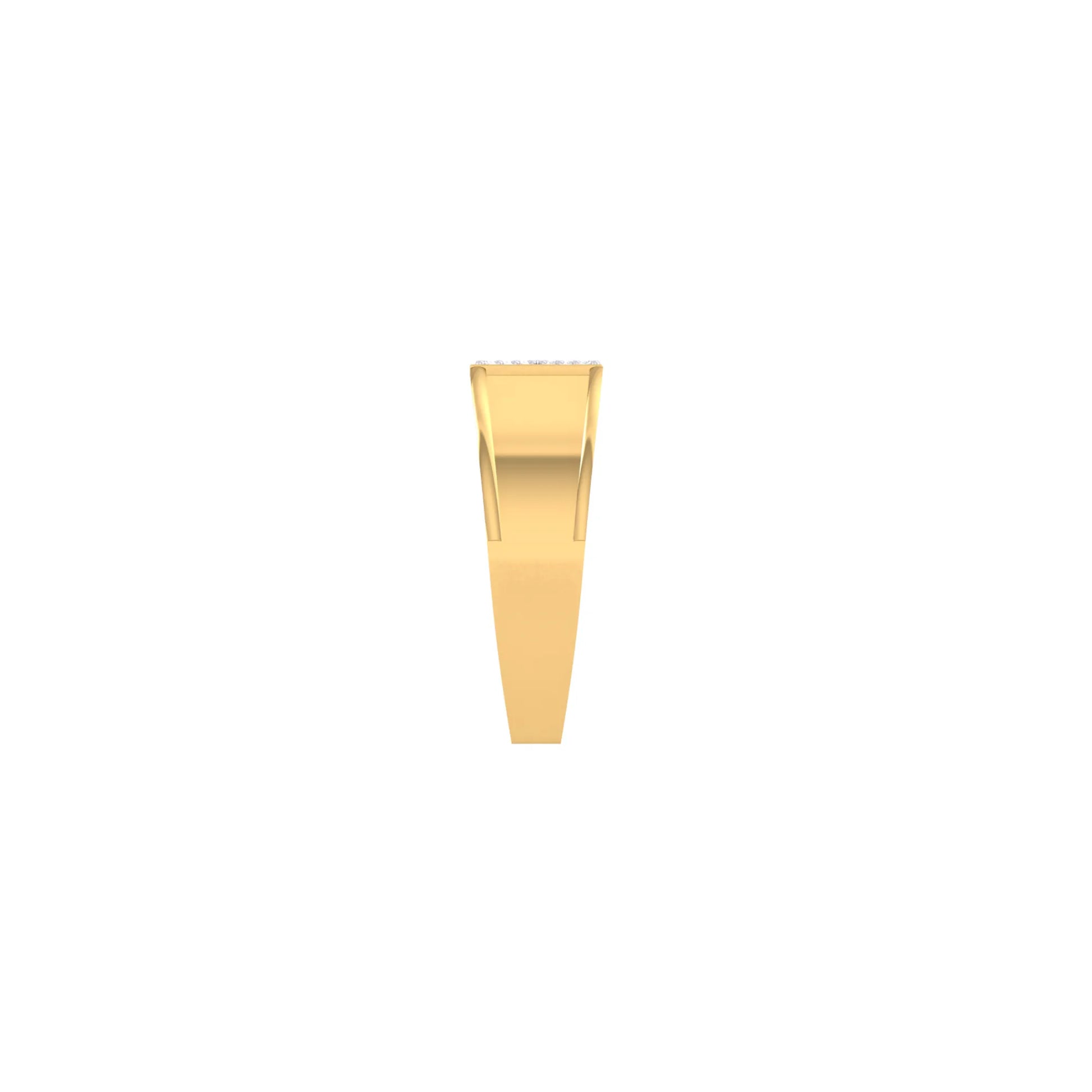 Gold pendant on a white background