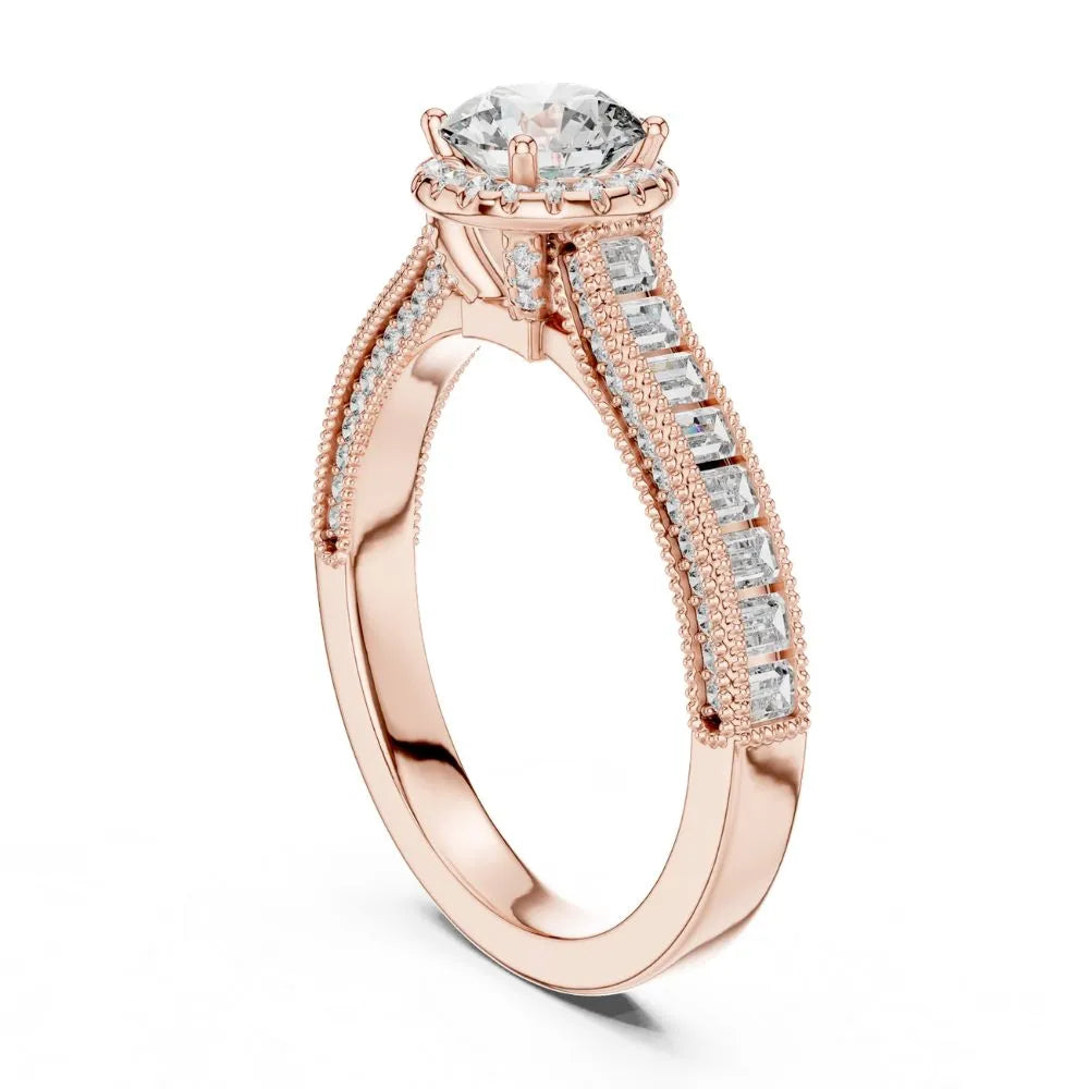 Orynio ORYNIO Radiant Whisper Accent Sterling Silver Engagement Ring 92.5 silver jewellery