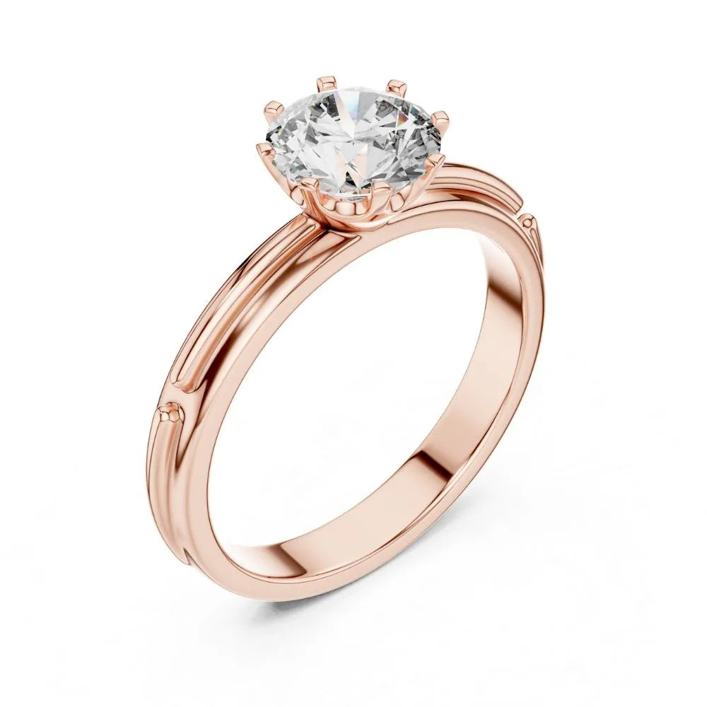Elegant Six-Prong Solitaire Ring in 925 Sterling Silver | ORYNIO