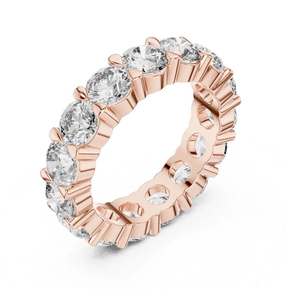 Orynio ORYNIO Celestia Eternal Circle Diamond Band Ring in 925 Sterling Silver 92.5 silver jewellery