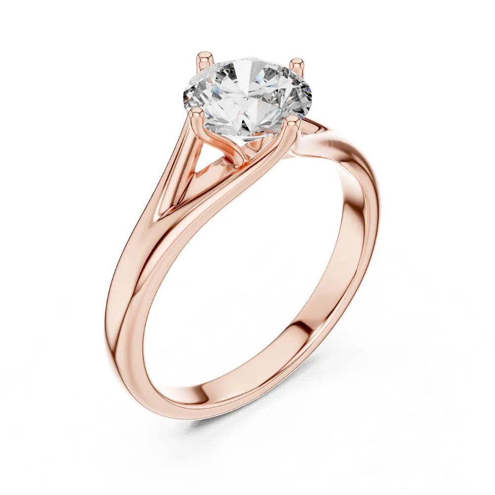 Modern Open Triangle Solitaire Ring in 925 Sterling Silver | ORYNIO