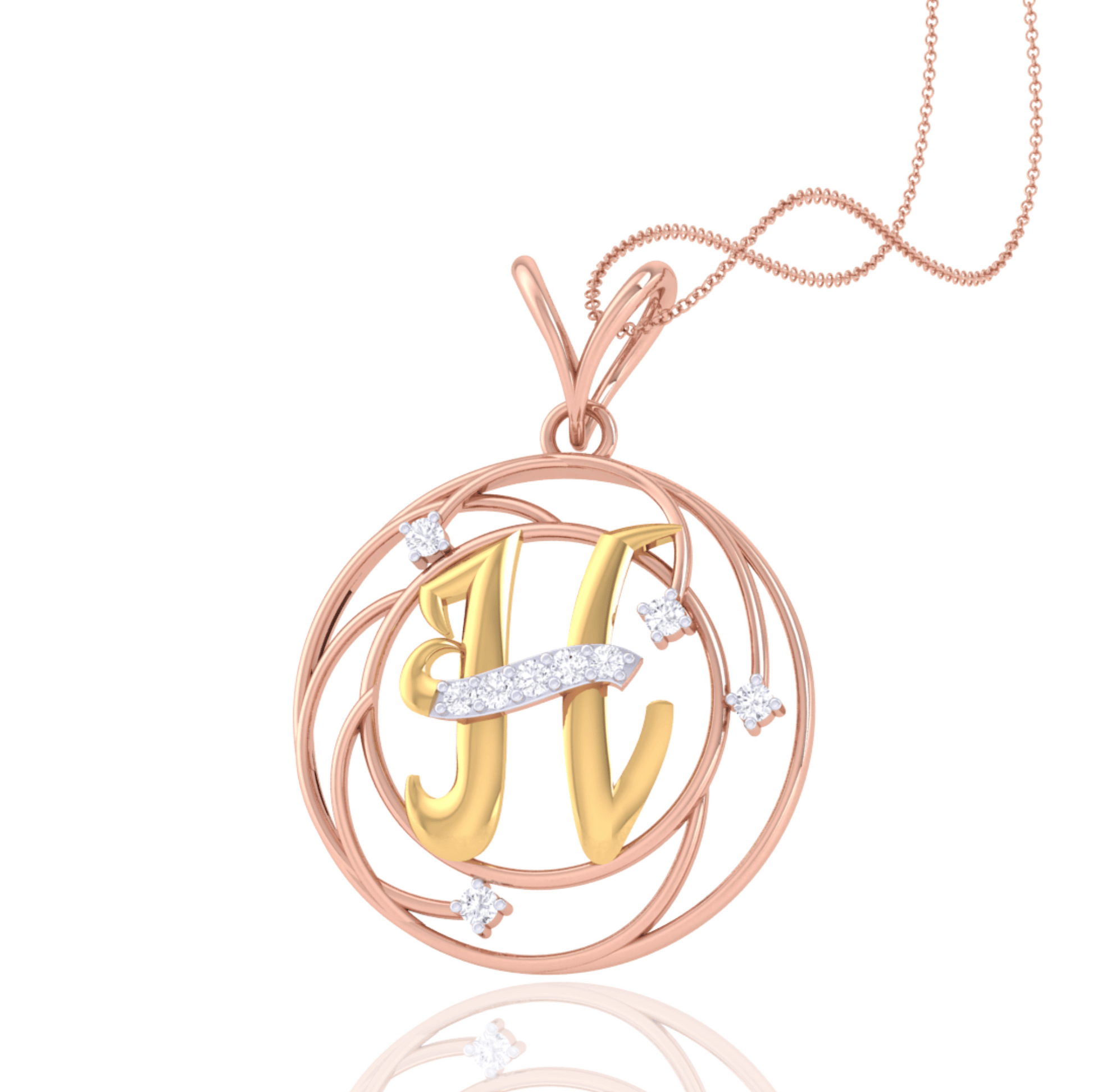 925 Silver A to Z Letters Women's Chain & Pendant