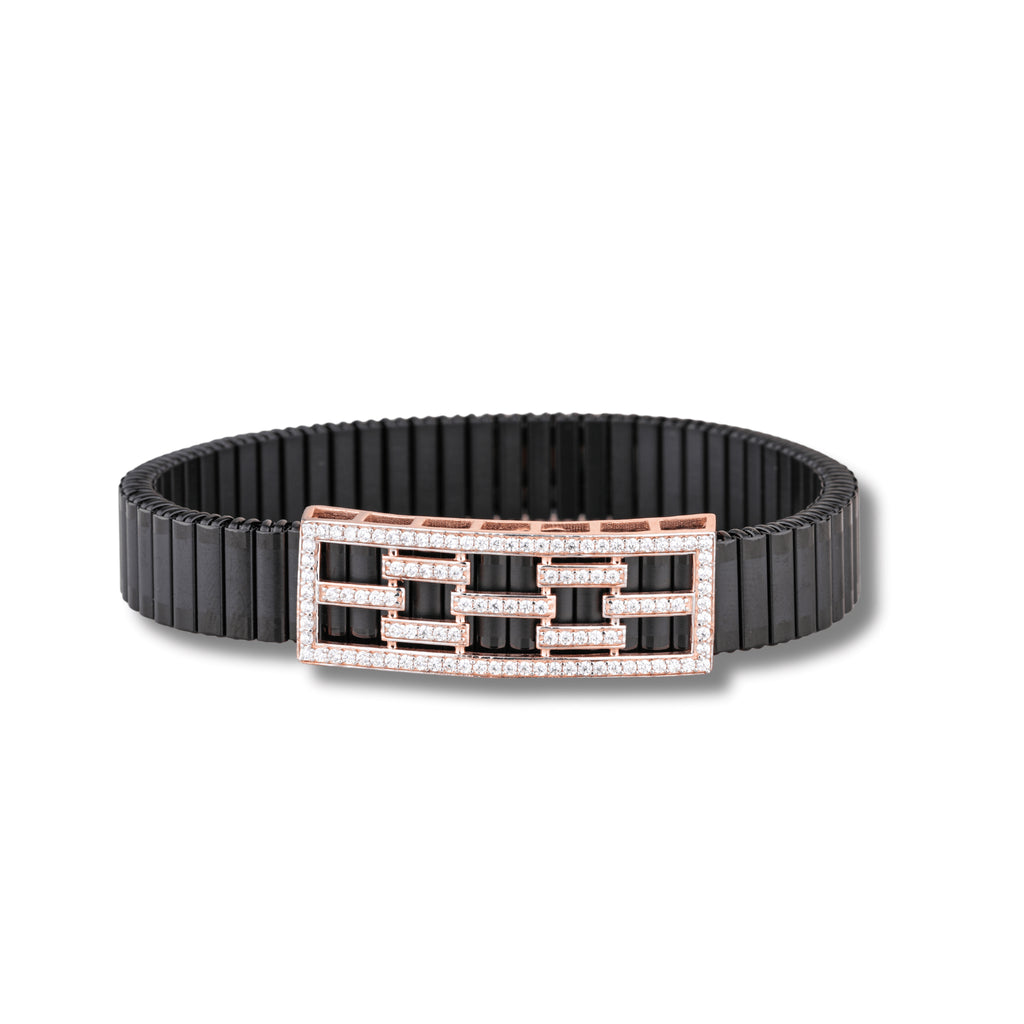 925 Silver Mesh Design Men's Rolex Bracelet - Elegant