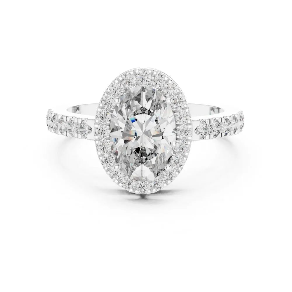 Orynio ORYNIO Aurora Halo Oval Engagement Ring in 925 Sterling Silver 92.5 silver jewellery