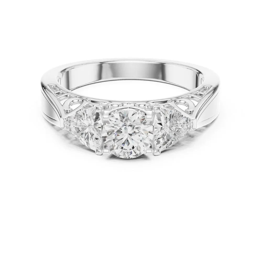 Orynio ORYNIO Heritage Three Stone Ring in 925 Sterling Silver 92.5 silver jewellery