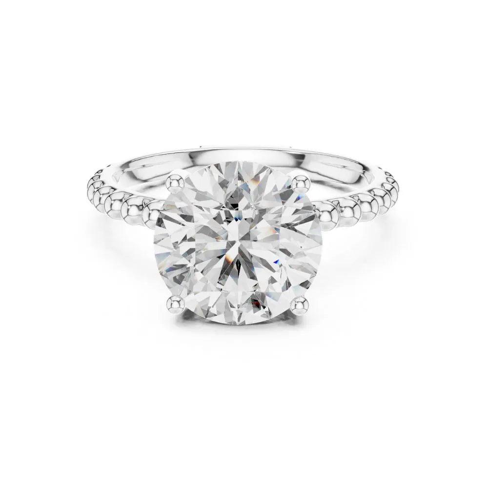 Orynio ORYNIO Roselle Beaded Solitaire Ring in 925 Sterling Silver 92.5 silver jewellery