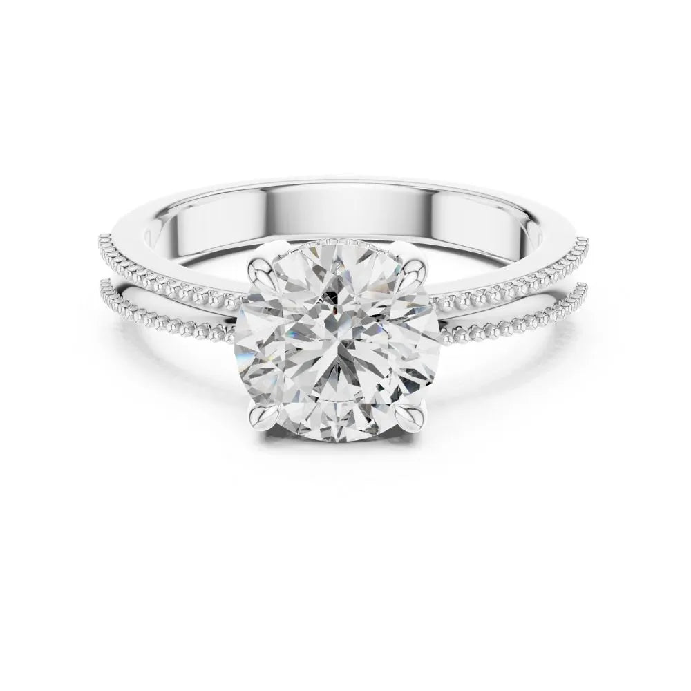 Orynio ORYNIO Luméra Beaded Solitaire Ring in 925 Sterling Silver 92.5 silver jewellery