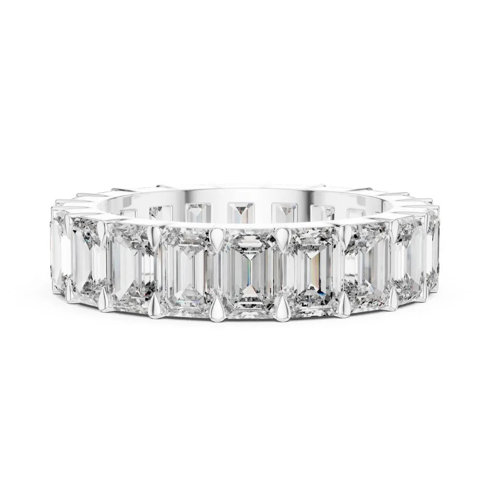 Orynio ORYNIO Luméa Emerald-Cut Eternity Band Ring in 925 Sterling Silver 92.5 silver jewellery