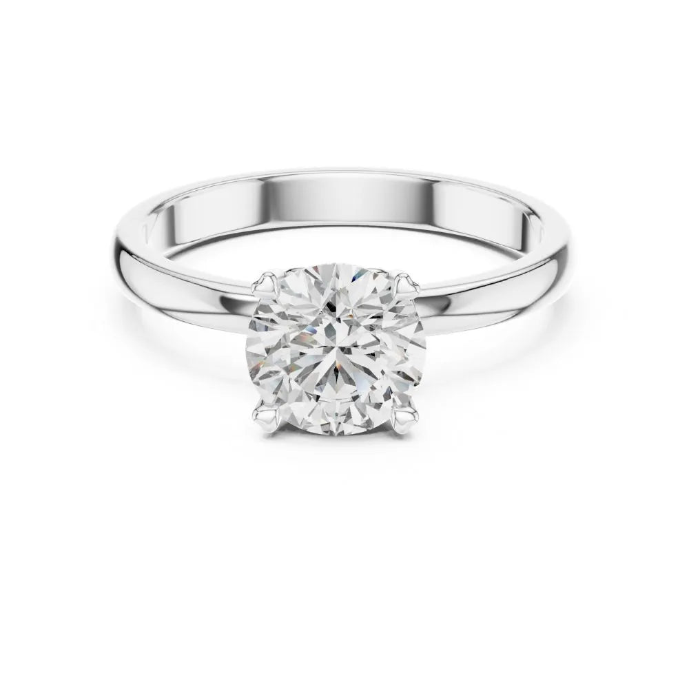 Classic Four-Prong Solitaire Ring in 925 Sterling Silver | ORYNIO