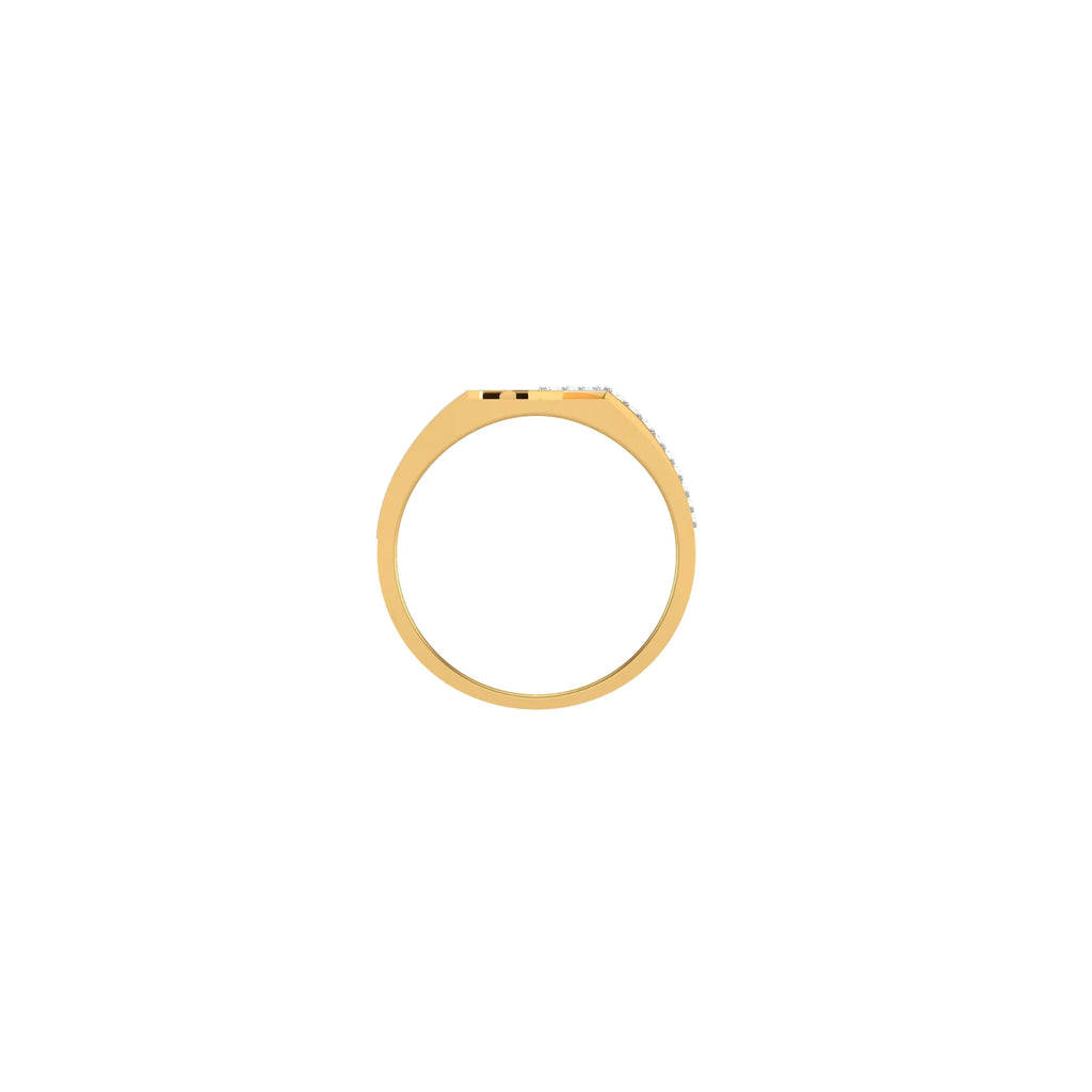Gold ring on a white background