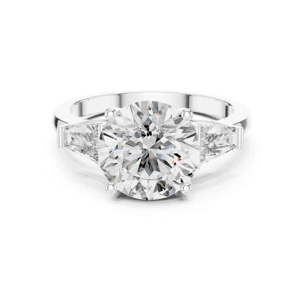 Orynio ORYNIO Radiant Harmony Three-Stone Solitaire Ring in 925 Sterling Silver 92.5 silver jewellery