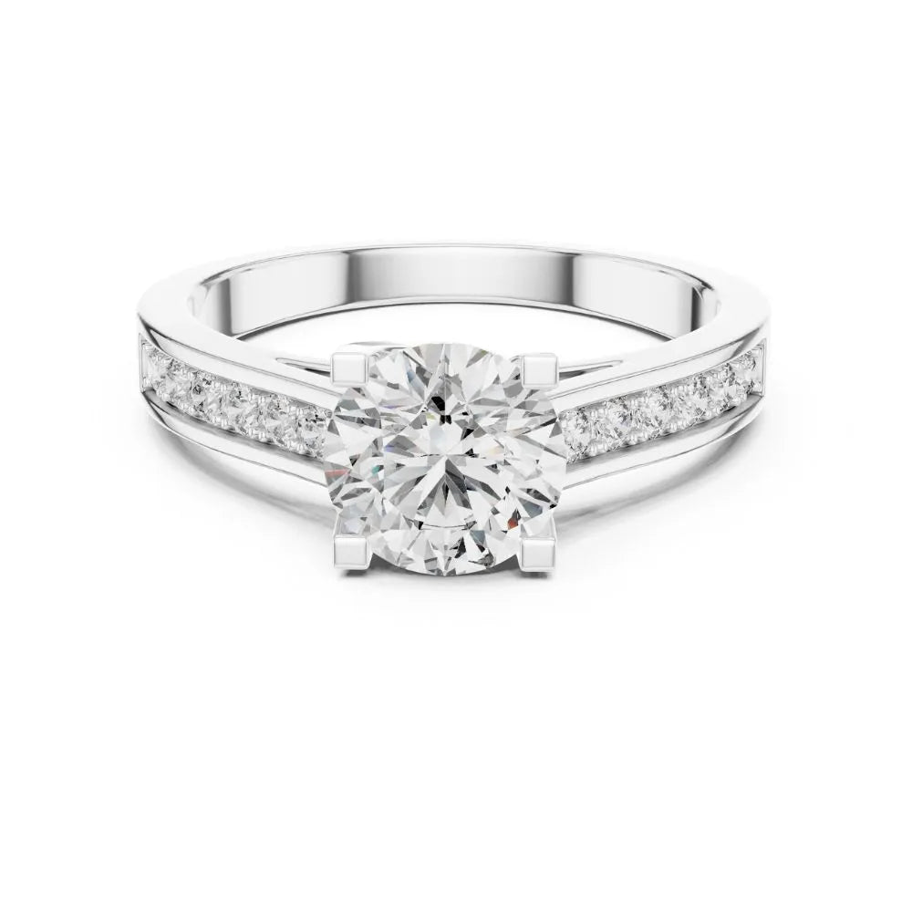 Orynio ORYNIO Lumina Channel Set Solitaire Ring in 925 Sterling Silver 92.5 silver jewellery