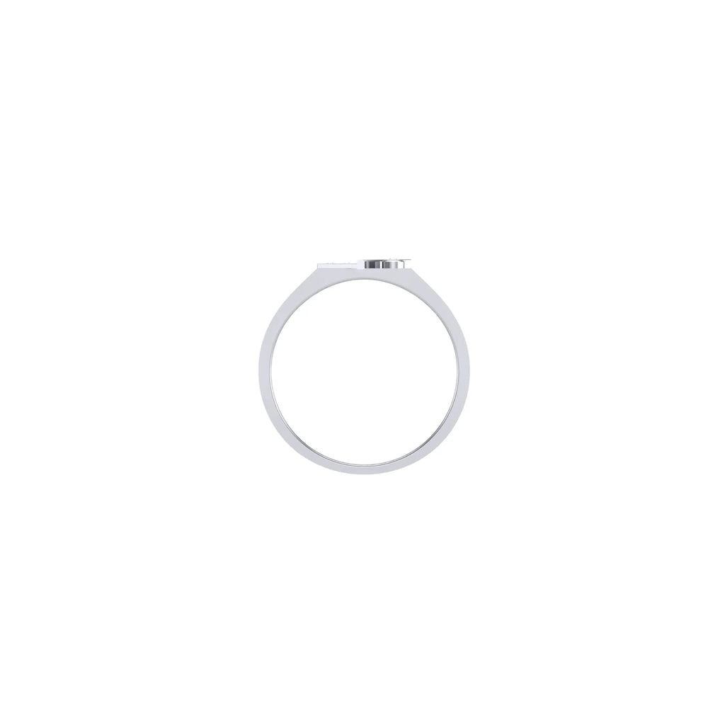 White circular object on a white background