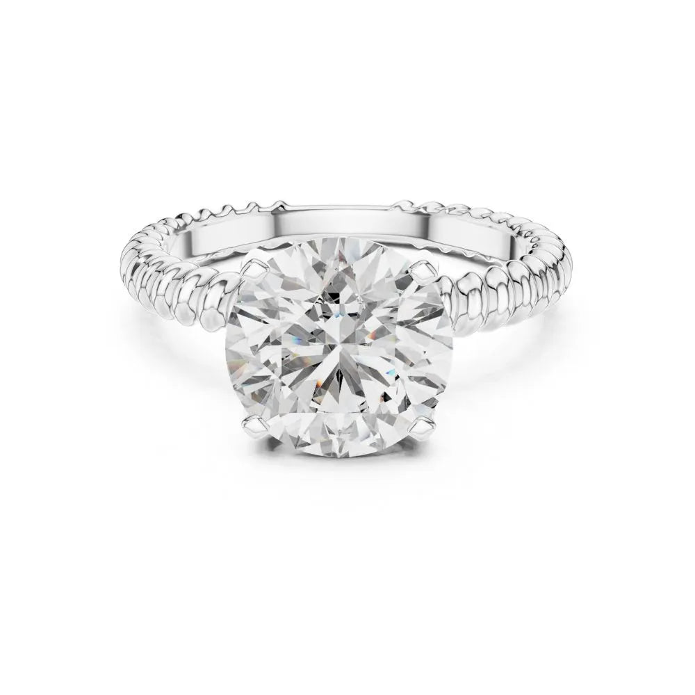 Orynio ORYNIO Aurelia Textured Solitaire Ring in 925 Sterling Silver 92.5 silver jewellery