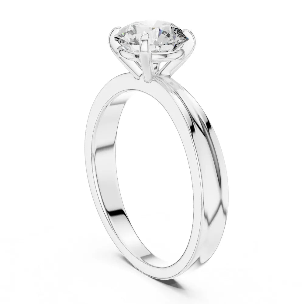 Classic Solitaire Engagement Ring in 925 Sterling Silver | ORYNIO