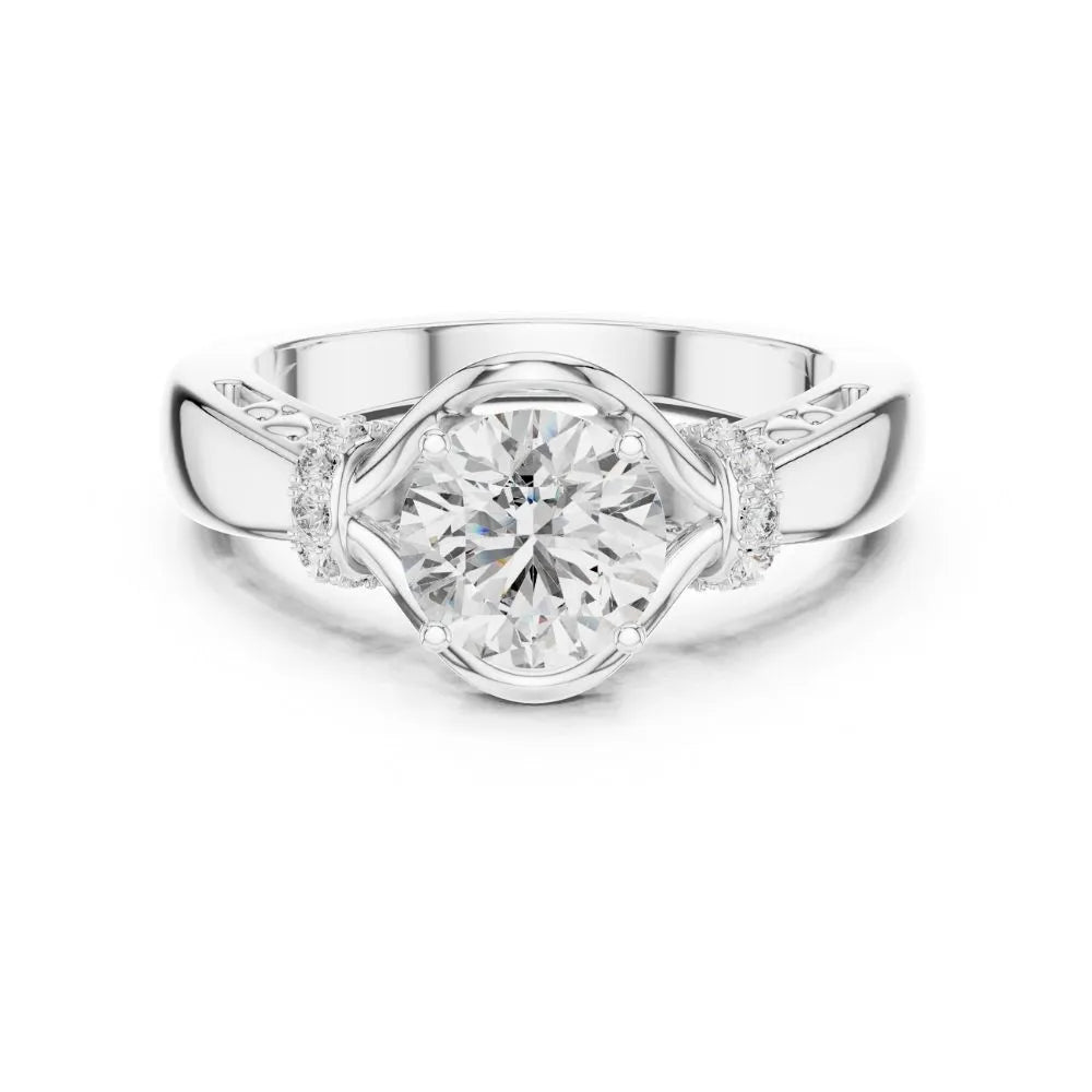 Orynio ORYNIO Infinity Embrace Solitaire Sterling Silver Ring 92.5 silver jewellery