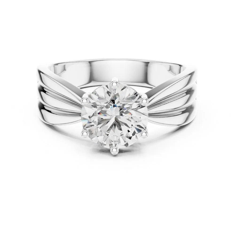 Orynio ORYNIO Imperial Crest Solitaire Sterling Silver Ring 92.5 silver jewellery