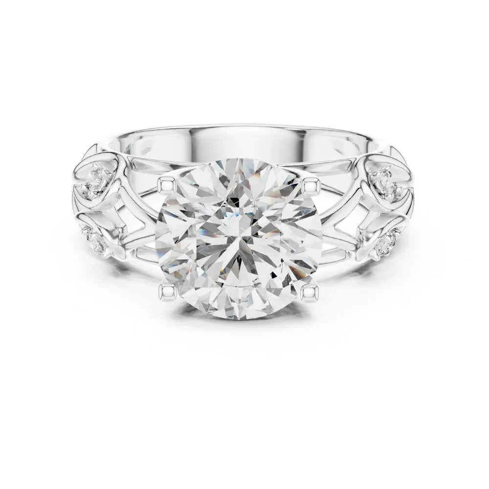 Orynio ORYNIO Blossom Vine Solitaire Engagement Ring in 925 Sterling Silver 92.5 silver jewellery