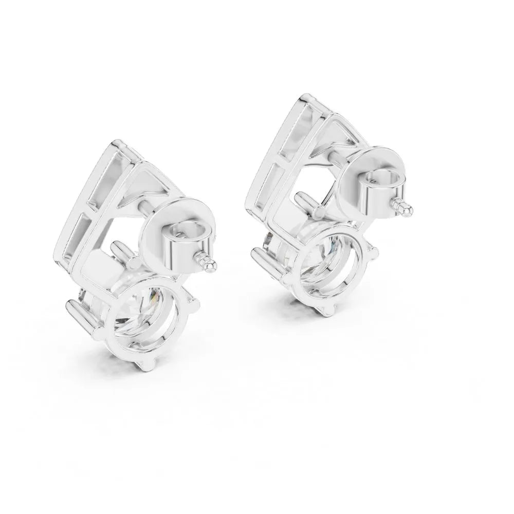 ORYNIO Élan Pear-Cut Solitaire Drop Stud Earrings