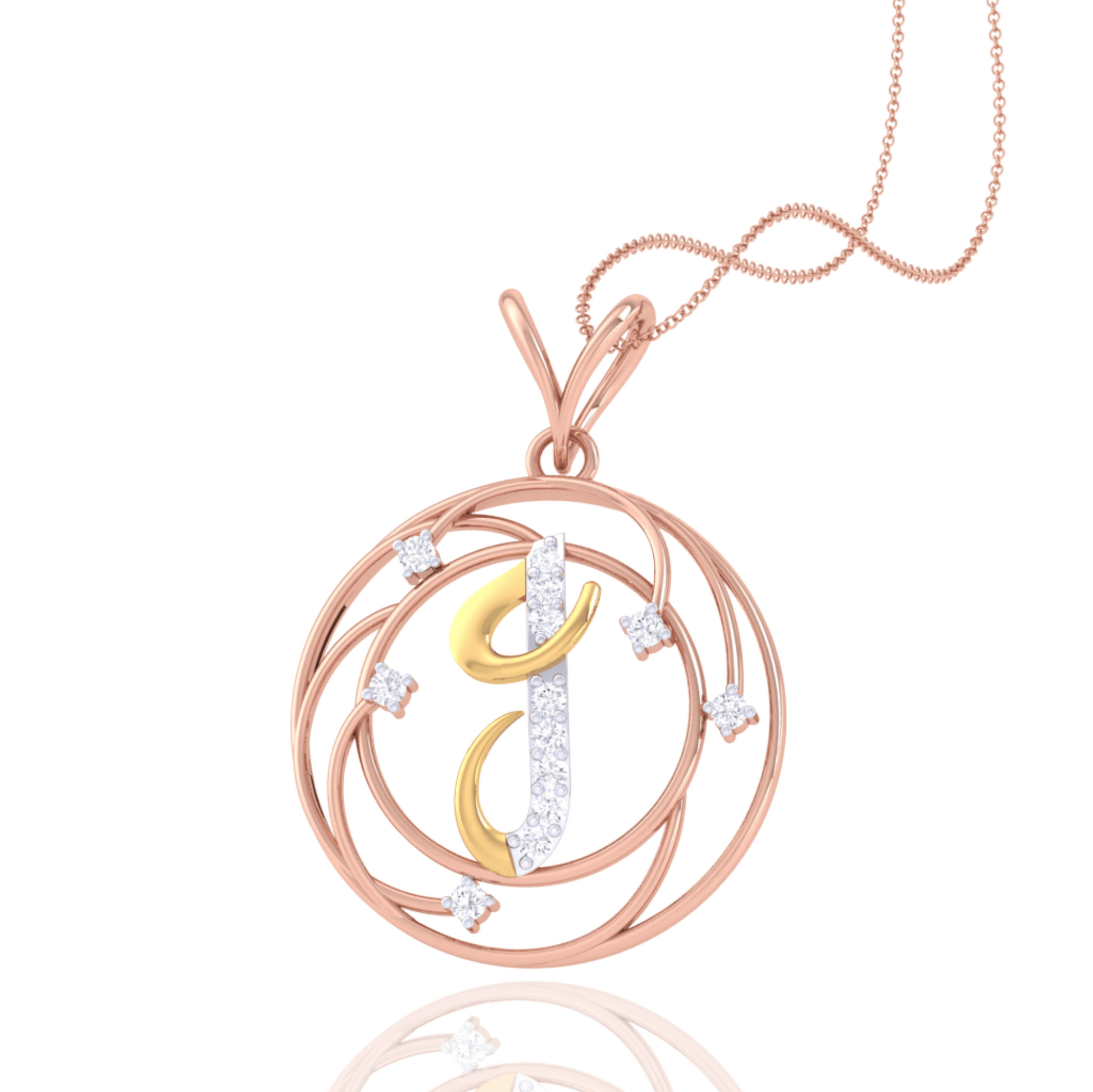 925 Silver A to Z Letters Women's Chain & Pendant