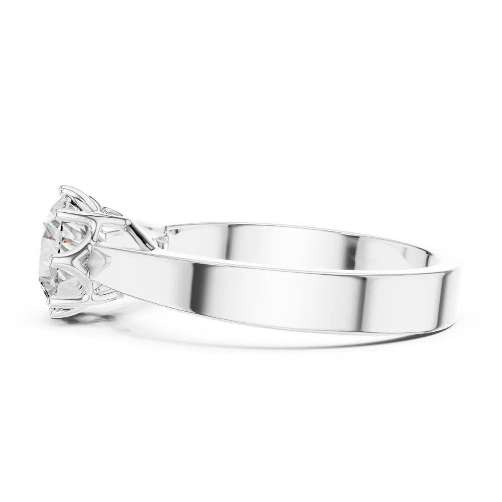 Classic Solitaire Engagement Ring in 925 Sterling Silver | ORYNIO