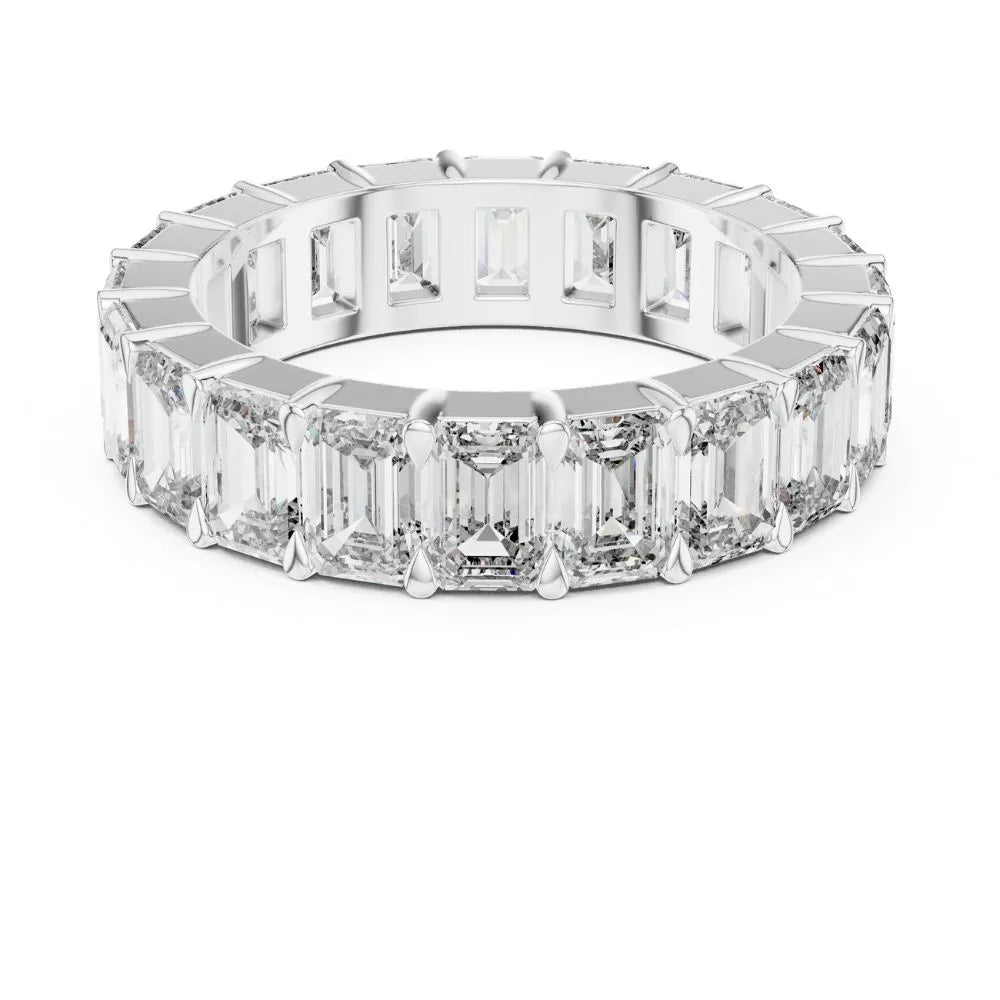 Orynio ORYNIO Luméa Emerald-Cut Eternity Band Ring in 925 Sterling Silver 92.5 silver jewellery
